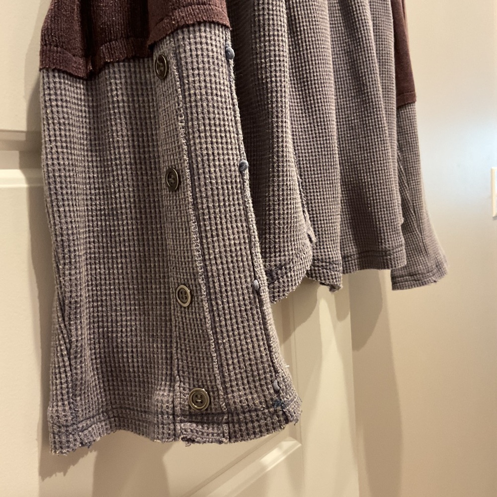 Pol Gray And Brown Patchwork Sweatshirt - image 3